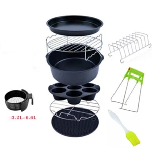9Pcs 6/7/8 Inch Air Fryer Accessories Fit for philps Baking Basket Grill Pot