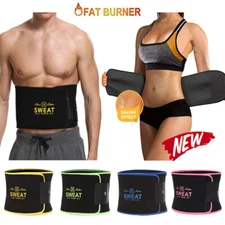 Premium Men Women Waist Trimmer Belt Sweat Wrap Tummy Control Stomach Fat Burner
