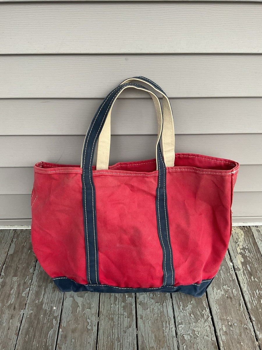 希少old llbean 80's後期-90's BOAT AND TOTE 80's-90's LLbean Boat and Tote Bag Vintage Red | eBay