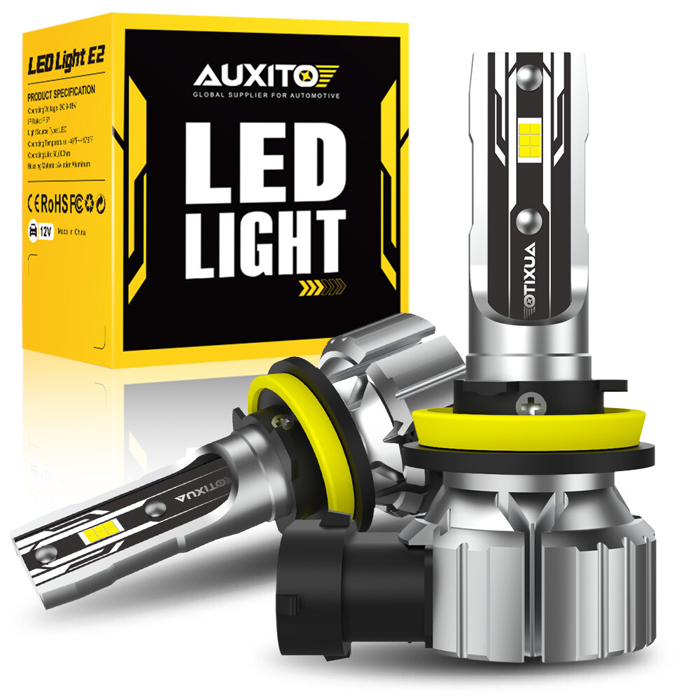 AUXITO H11 LED Headlight Bulbs 6500K Low Beam Conversion Kit Bright Crystal White