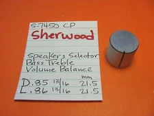 📈SHERWOOD 72135 SPEAKER SELECT BASS TREBLE VOLUME BAL KNOB S-7450 CP S-7250CP