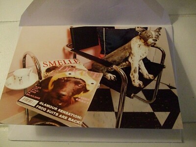 KOMISCHE LEERE KARTE VON SKULPTUR OLIVIA BROWN ELVIS DER WHIPPET, S SALON HUNDE GESCHENK
