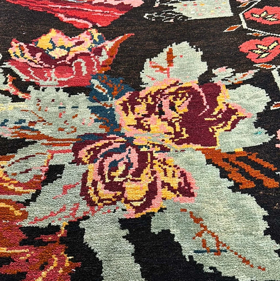 4x8' Tortilla Brown Semi Antique Russian Kazak Runner 73237 - Image 3 of 4