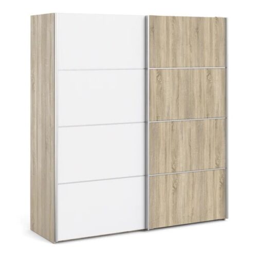 The ´Patsy´ Collection. Sliding Wardrobe 180cm in Oak with White and Oak doors