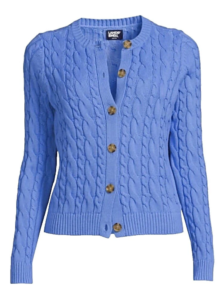 Cotton Solid Lands' End Sweaters for Women
