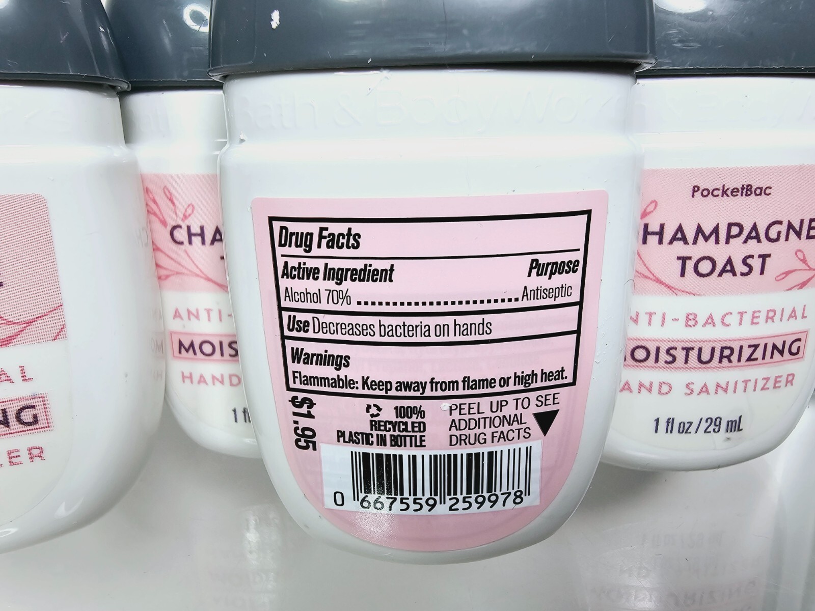 5 CHAMPAGNE TOAST Moisturizing Sanitizer POCKETBAC 1oz Bath & Body Works NEW eBay