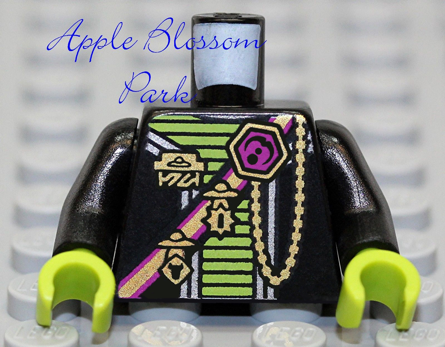 NEW Lego Minifig BLACK TORSO Alien Conquest Pirate Commander w