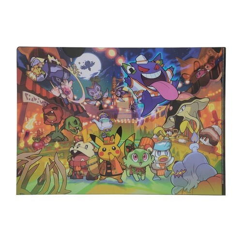 Pokemon Center 2023 Paldea Spooky Halloween A4 Size Gimmick Clear File Folder - Picture 1 of 3