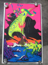 The Viking 1971 black light poster vintage psychedelic C2337