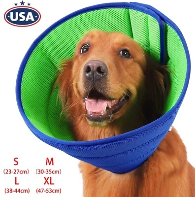 Soft Dog Cone Collar Adjustable Breathable Dog Cone Collar Pet Protection Collar