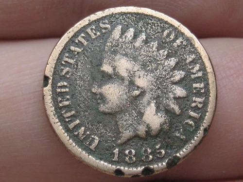 1885 Indian Head Cent Penny- Good/VG Details