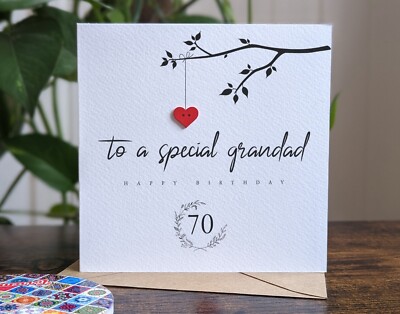 GRANDAD 70th Birthday Card, Personalised 70th Birthday Card Special ...