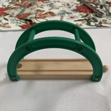 Early 2000s Wooden Railway Train Track Green Bridge  For Thomas And Brio Sets