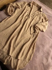 Beige Long Flowing Top Super Cute Xl