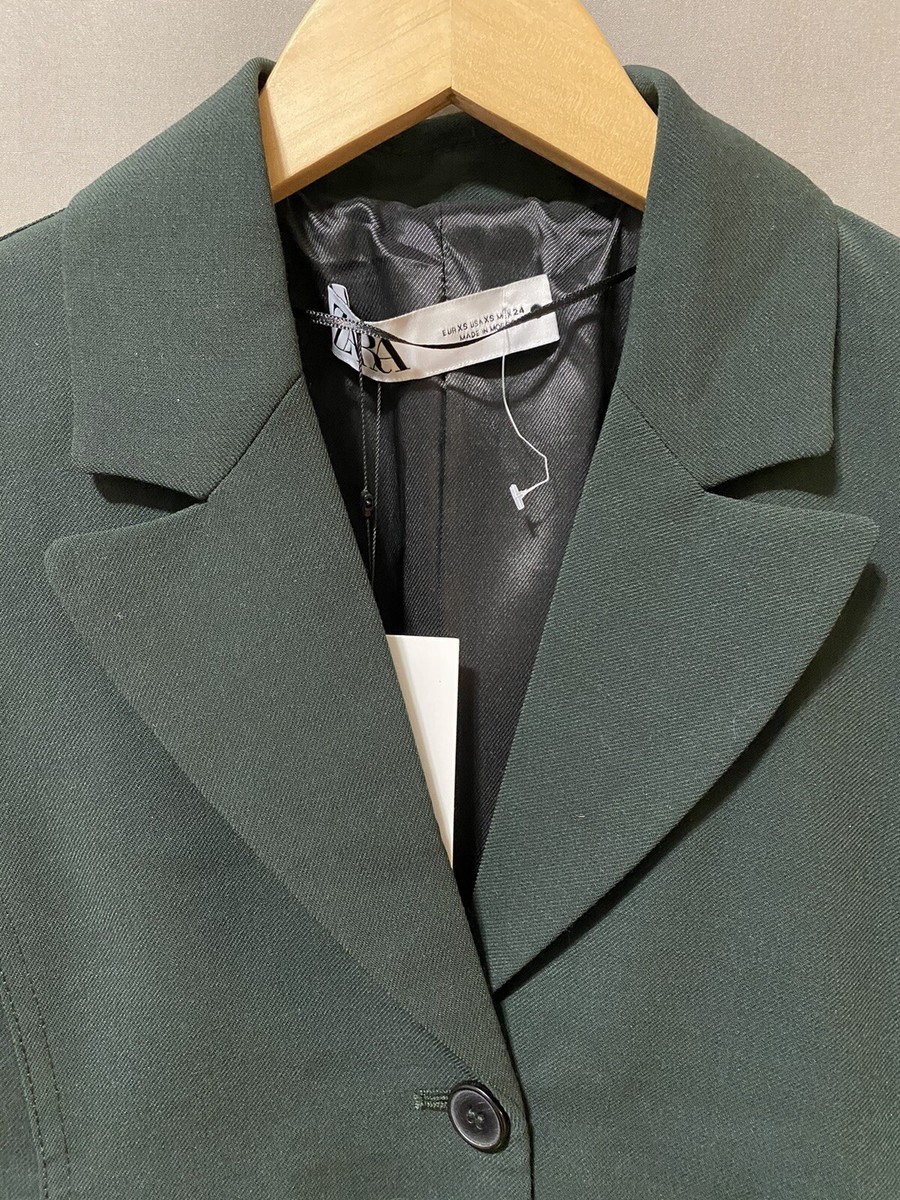 アウターその他 JIL SANDER Woman Blazer Green J02BN0153J65005 341 NWT ZARA Women Wool Blend Notch Lapel Ruched 3-Button Blazer