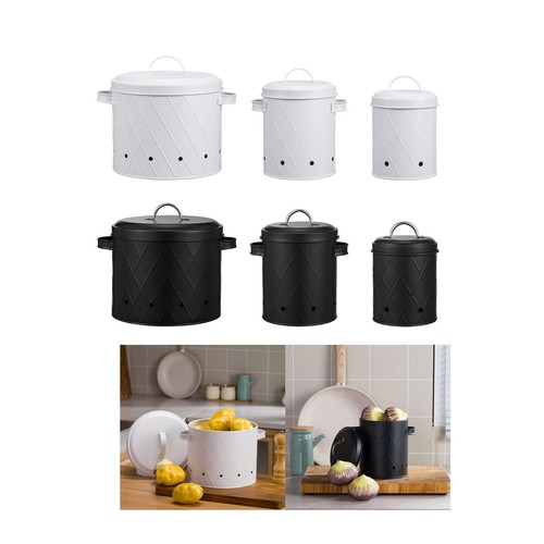 Kartoffel Zwiebel Knoblauch Topf, Atmungsaktive Metallbox, Gemüse