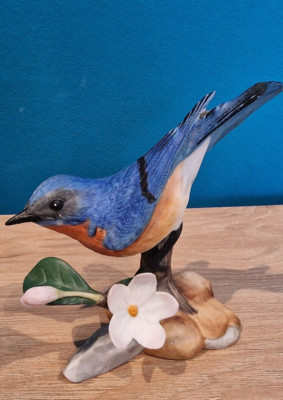 The Franklin Mint Eastern Bluebird  ''Vögel und Blumen der Welt'' 1986