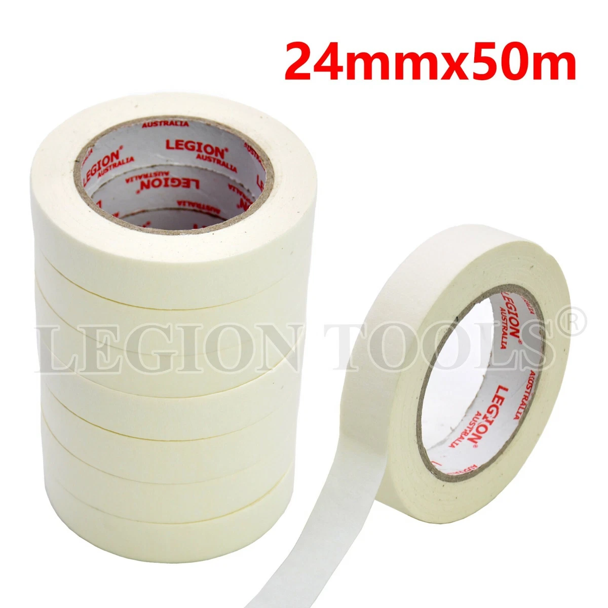 White Masking Tape Painting Crepe Paper 24mm 50m Housing Tools DIY Painter