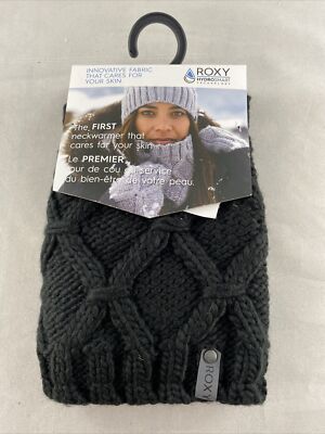 ROXY Cable Knit Winter Collar w/ Hydrosmart Technology, O/S - Black (KVJ0)