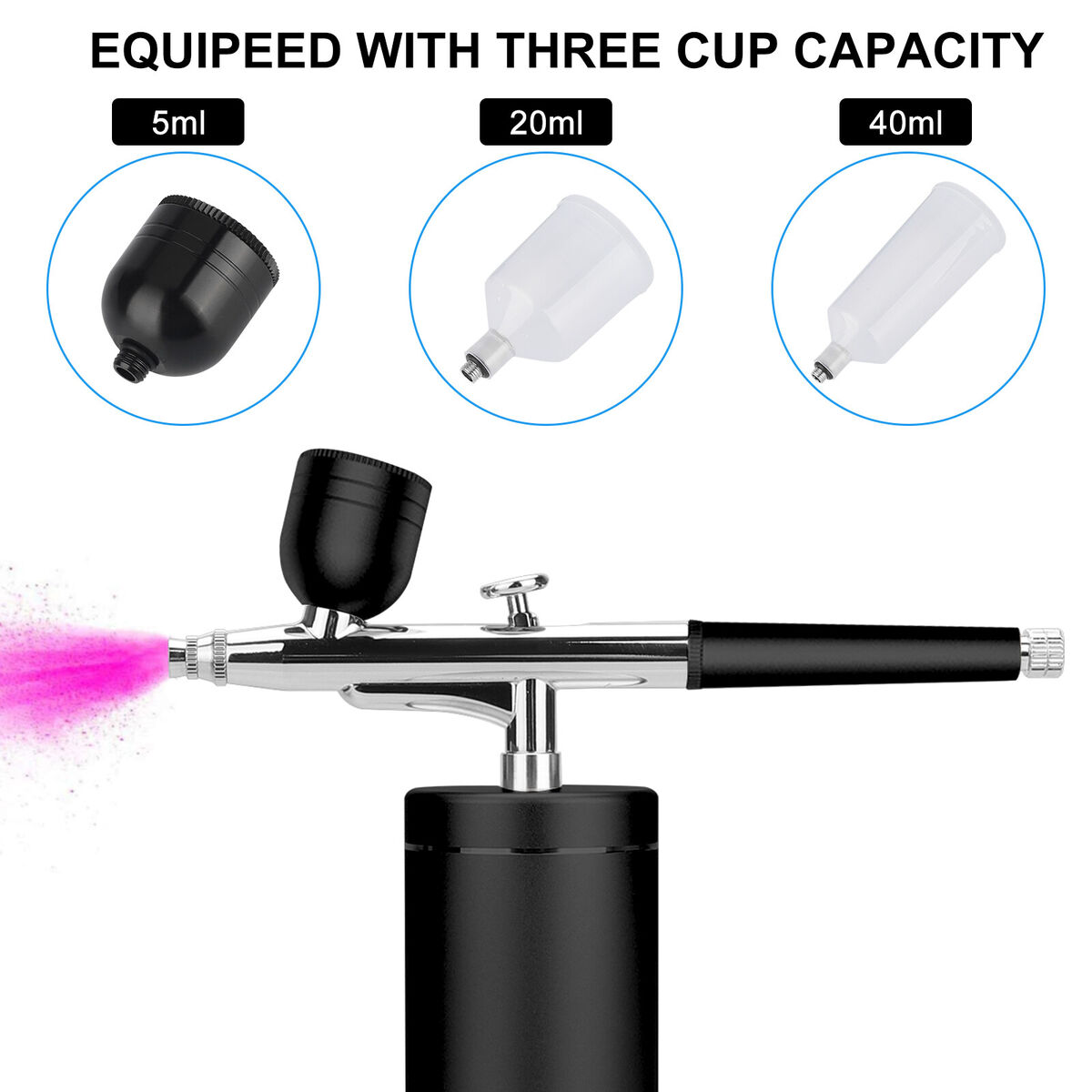Mini Airbrush Compressor Kit Spray Gun Air Brush Nail Art Tattoo Paint Tool  Set