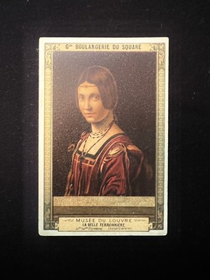 1890s MUSEE DA LOUVRE LA BELLE *ROOKIE CARD* LEONARDO DA VINCI POP 0 (MONA LISA)