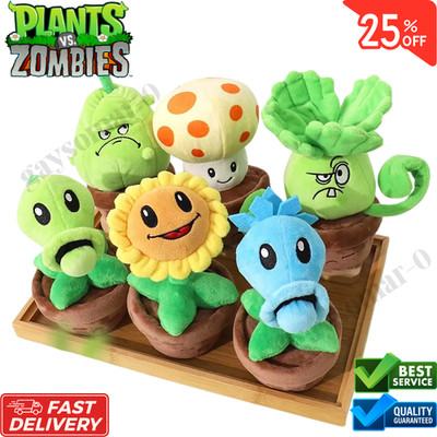 Plants vs Zombies Figures Sunflower Pea Shooter Plush Figure Game Toys Gifts NEW
