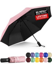 Yoobure Windproof Automatic Travel Umbrella, Compact Folding UV Sun Rain