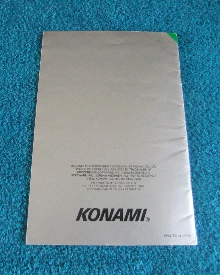 PRINCE OF PERSIA SUPER NINTENDO / SNES INSTRUCTION BOOKLET / MANUAL - Image 4 of 4