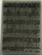 Sizzix 3-D Texture Fades Embossing Folder Typewriter Tim Holtz Alphabet Letters