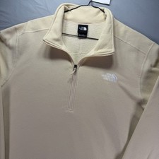 The North Face Quarter Zip Mens XL Beige Fleece Pullover Sweatshirt 1/4 Outdoors
