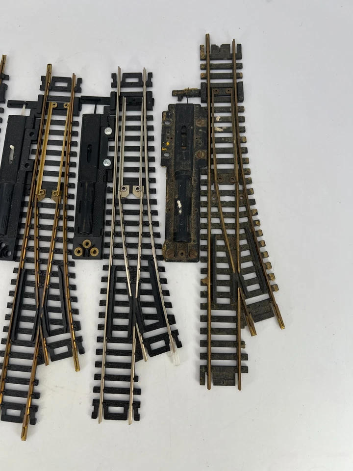 Atlas HO Scale Lot of 5 Switch Left Track Brass/Nickel Good Condition - Image 4 of 4