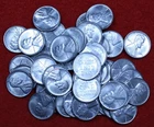 1943-P Lincoln Wheat Cent Penny 50 Coin roll AU/UNC Steel most High Grade R3