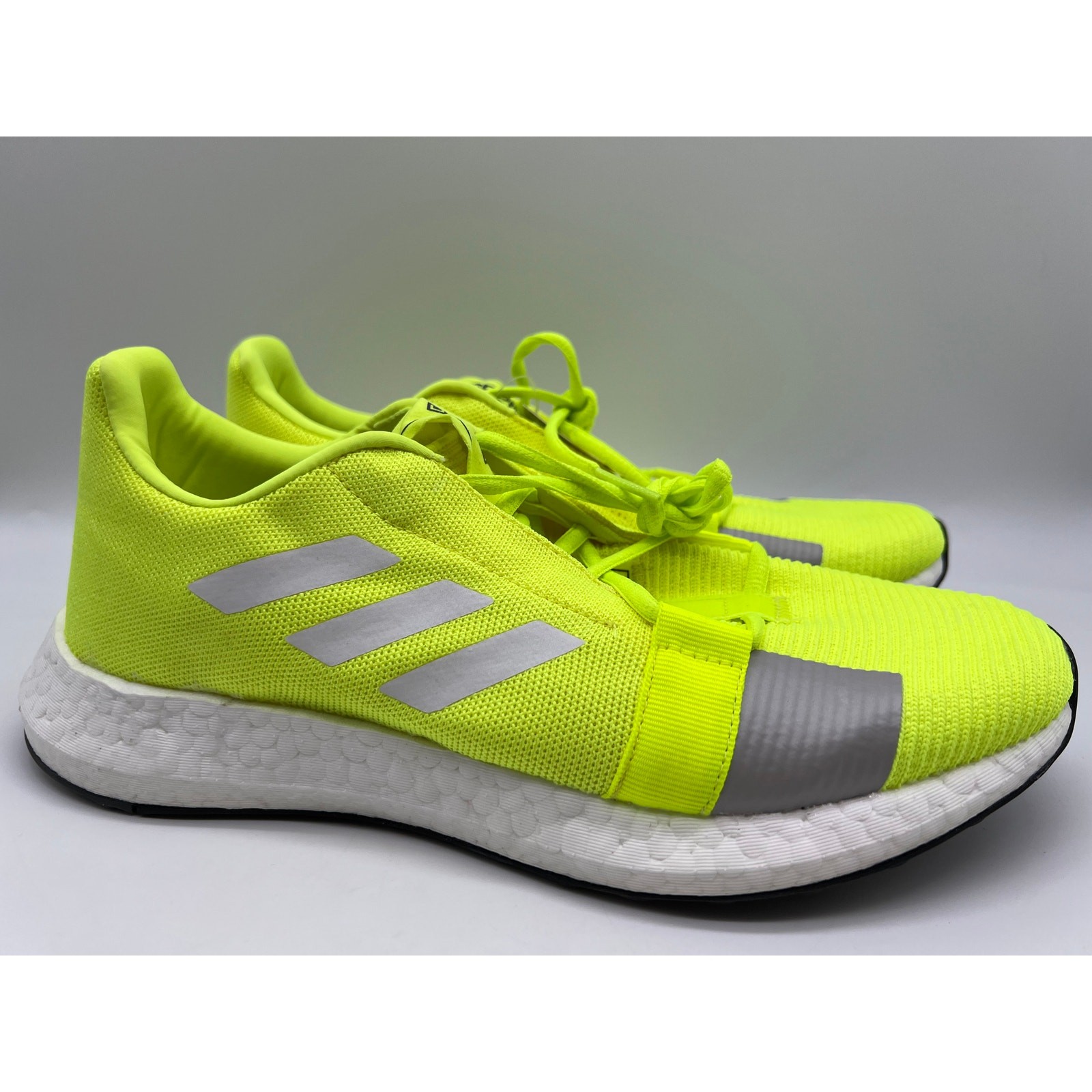 adidas Men's Senseboost GO Running Shoes Neon/Yellow Sneakers EF1580 Size 9.5 thumbnail 2