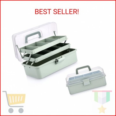 BTSKY 3-Layer Plastic Dividing Storage Box Craft Organizer and Storage with Adju