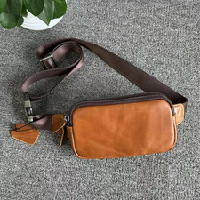 Men's Genuine Leather Crossbody Sling Bag Chest Shoulder Messenger Travel Bag