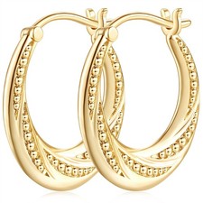 14K Gold Earrings for Women 14K Gold Hoop Earrings for Women Hoop Earring for...