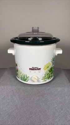 Rival Crock-Pot Stoneware Slow Cooker Herb Garden Floral Design 5 Qt