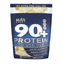 NutriSport 90+ Protein 4 Phase Blend 1kg - Banana 20.42 per kilo