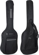 Bass Guitar Gig Bag Soft Case 0.35" Padding Water Resistant Backpack Black