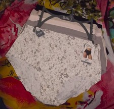 5 NEW BALI BA9494 5PKAR NF NO SHOW LIGHTWEIGHT BRIEF PANTIES XL