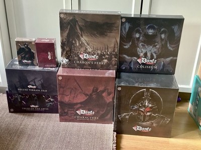 Dante s Inferno Board Game Kickstarter + Playmat/Terrain/Dice/Exps Deluxe OVP