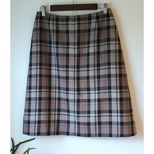 Vintage Handmade Womens Plaid Skirt Size Large Scottish Preppy Classy School