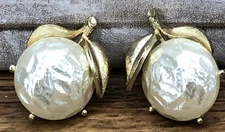 Vintage Sarah Coventry Faux Pearl Fruit Clip on Earrings