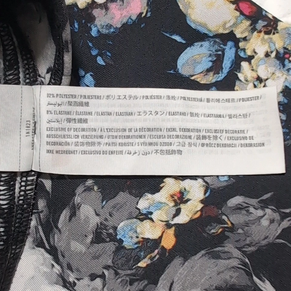 Leggings Abercrombie & Fitch Estampado Floral Negros Multicolor Mujer Talla Pequeña Foto 4 de 4