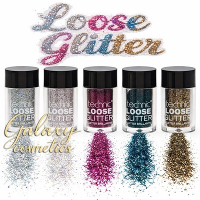 Technic Kosmetik lose Glitzer Shaker Geschenkset silber rosa gold blau Gesicht Körper