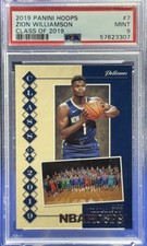 2019-20 Panini NBA Hoops ZION WILLIAMSON RC PSA 9
