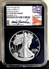 2021 American SILVER Eagle NGC PF70 UCAM T-2 FDOI Guadioso Signed-BLACK CORE!
