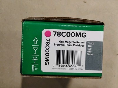 LEXMARK 78C1XME Extra High Yield Toner Cartridge MAGENTA CS/CX 420 520 620 (J26)
