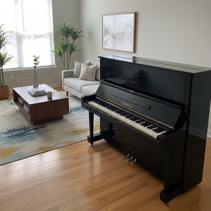 Yamaha U3 Upright Piano – 52" Professional Acoustic Piano | Glossy Black, Excell