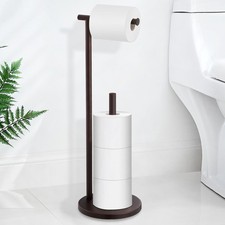 Free Standing Toilet Paper Holder Stand, Oil Rubbed Bronze Toilet Paper Holde...